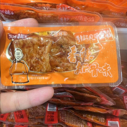 盐津铺子手撕风味豆筋500g香辣排骨味酱汁排骨味袋装休闲零食
