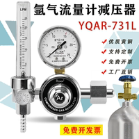 氩气减压阀流量计YQAR-731L减压器氩气钢瓶压力表双流量管节能型