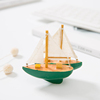 Everything is going smoothly Refrigerator sticker originality three-dimensional Magnetic stickers Home Furnishing decorate Mini Sailing manual solid wood Boat