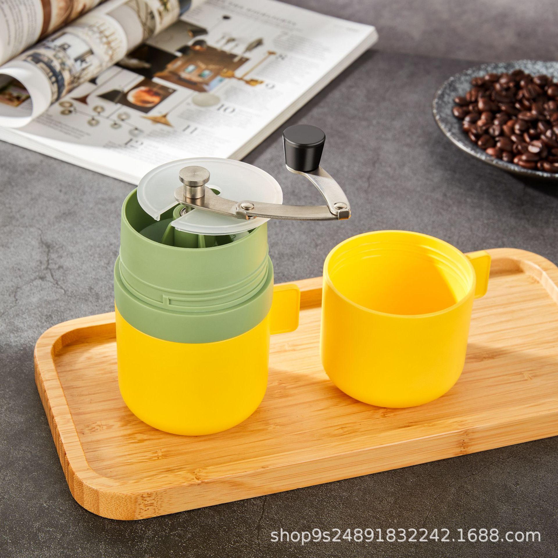 多功能咖啡杯研磨过滤冲泡一体咖啡磨豆机便携小型磨豆机户外露营