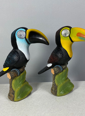 【特价】美式大嘴鸟摆件仿真手工小动物客厅电视柜家居摆设装饰品