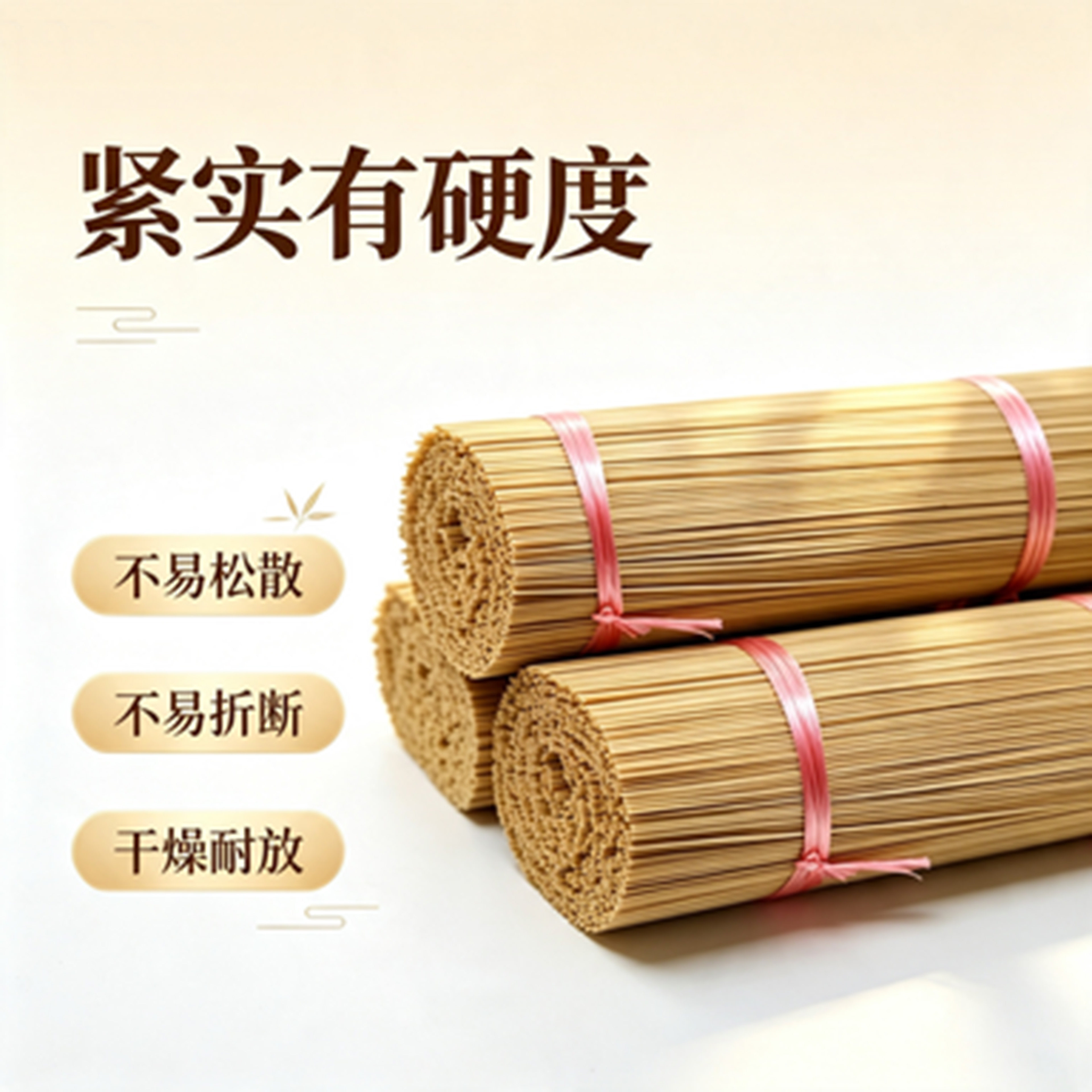 广宁竹签佛香签茶竹香芯1.6细签工厂直发全自动制香机手工搓香签图片