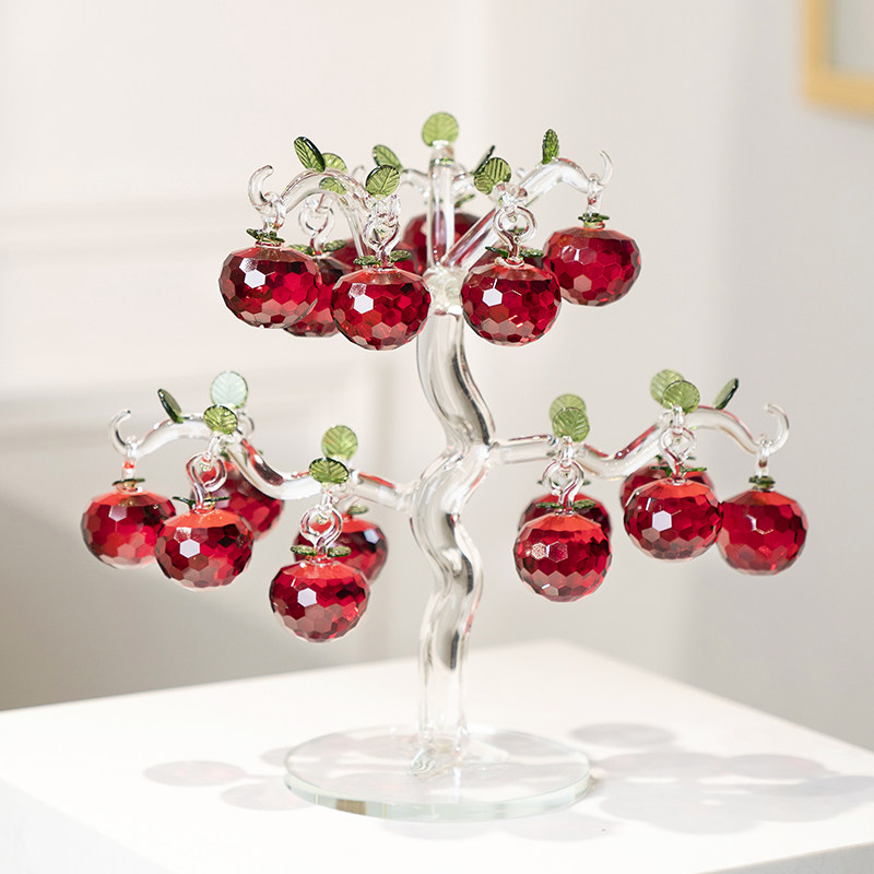 柏梵水晶苹果树客厅酒柜电视柜家居装饰品摆件乔迁开业结婚礼物,家居饰品,装饰摆件,淘宝优惠券,粉丝福利购,淘宝优惠卷