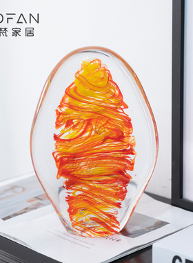 柏梵轻奢琉璃艺术摆件客厅玄关