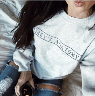 GREY'S ANATOMY Sweatshirt long sleeve hoodie women shirts