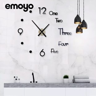 Creative Digital Wall Clock Sticker Watch Modern Design DIY