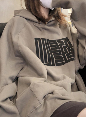 复古加绒连帽卫衣女2024 autumn winter women hoodies sweaters