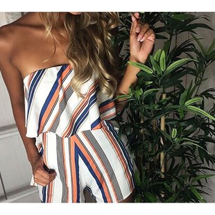 hot stripe style flounce printed source Aliexpress