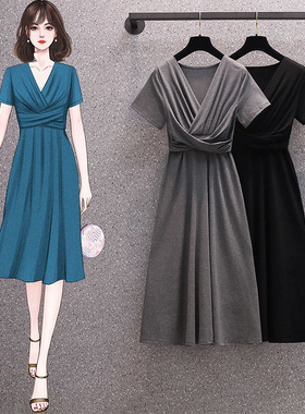 纯色收腰连衣裙2022 summer women fashion dress ladies dresses