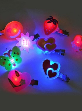 Creative Soft rubber luminous hair clips,kids like luminou 7