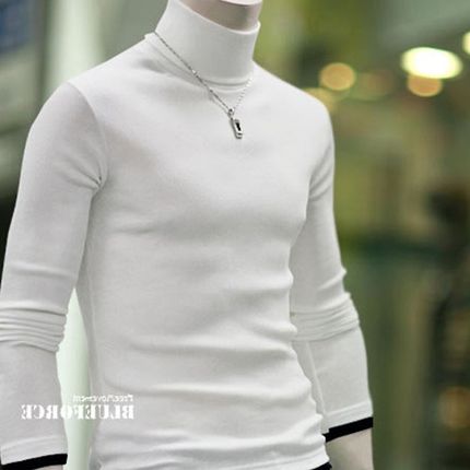 男高领套头毛衣Men Winter Turtleneck Pullover Thermal Sweater