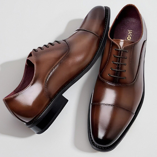 Handmade Oxford Dress Shoes Men Cow Leather Shoes 真皮男皮鞋