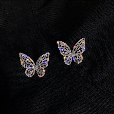 925 Pure Silver Needle Advanced Feeling Super Fairy Butterf