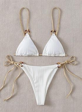 Bikini Set Cute Women Triangle Thong Biquini Swimsuit Swimwe