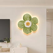 创意花卉钟表挂钟客厅2025新款 高级感静音家用卧室时钟挂墙装 饰画