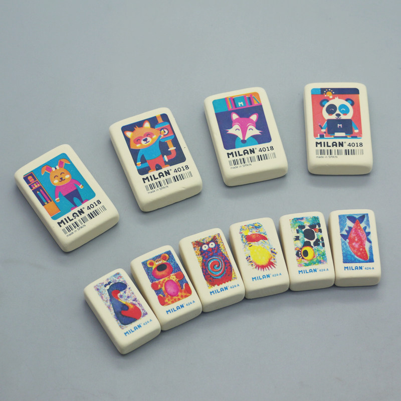 西班牙milan米兰动物贴图橡皮擦创意卡通不留痕 小学生大橡皮4018
