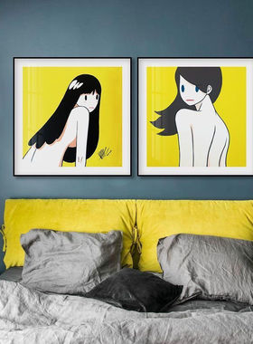 天野健版画潮流艺术家TakeruAmanoVenus客厅装饰画抽象女孩壁画