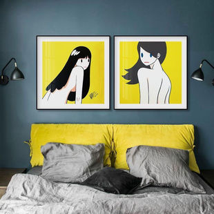 天野健版画潮流艺术家TakeruAmanoVenus客厅装饰画抽象女孩壁画