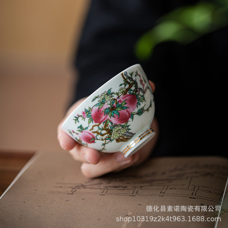 景德镇仿古青花压手杯茶