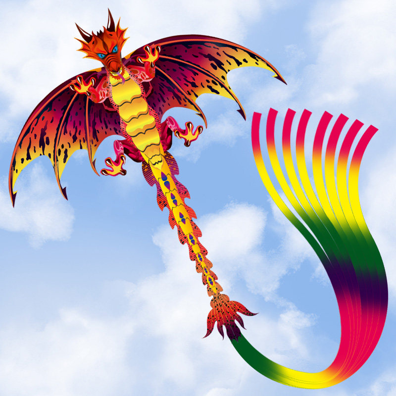 恐龙风筝儿童卡通成人风筝新手凤凰翼龙风筝微风易飞潍坊风筝