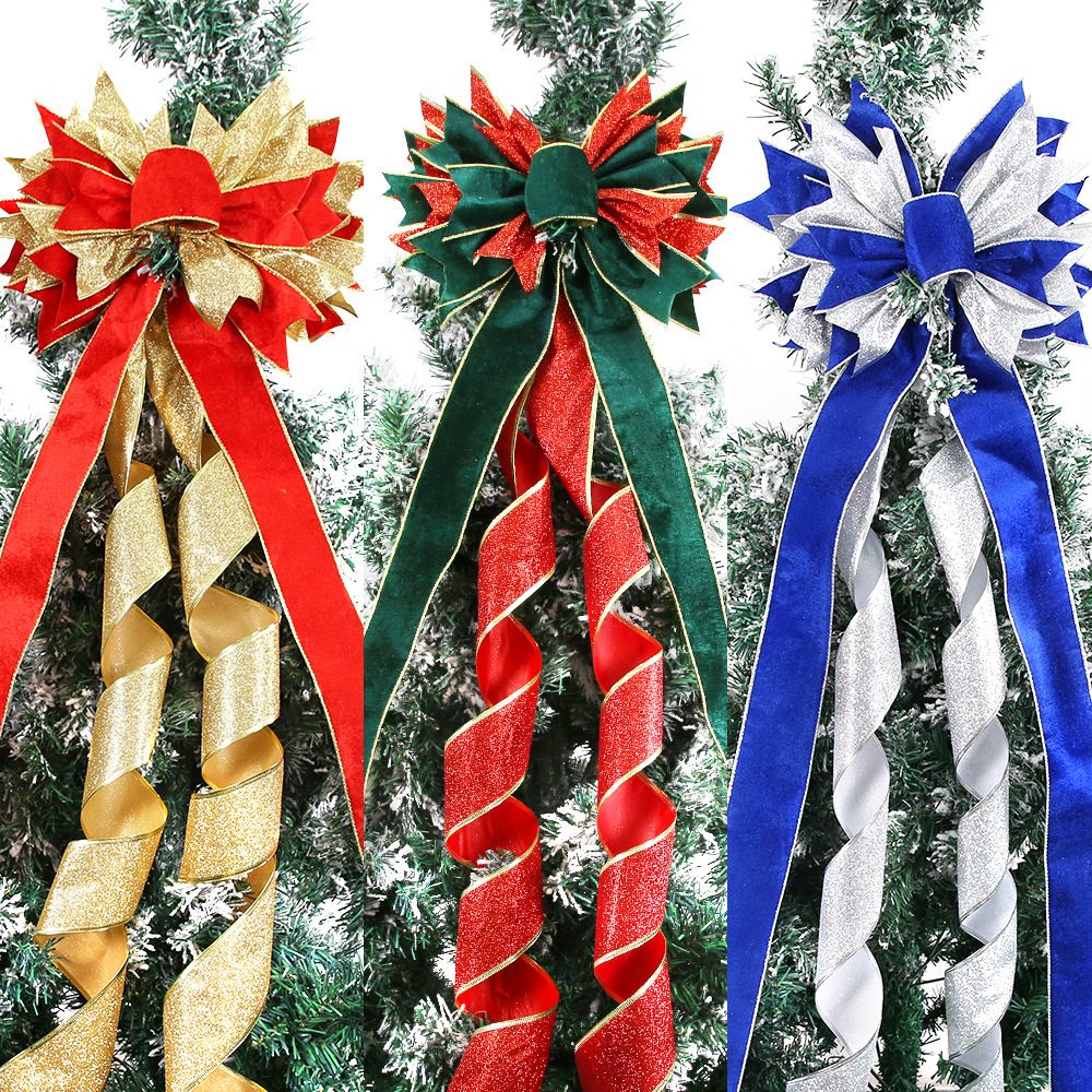 Christmas decoration large bow pendant tree ribbon party挂饰