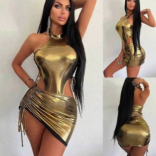 Bright face set sexy light mature jumpsuit Nightclub wear 衣