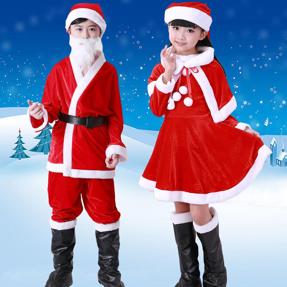 Santa Claus Clothes Adult Christmas Clothing Children Girls
