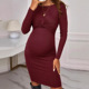long clothing sleeved knitted dress 女裙New Spring maternity