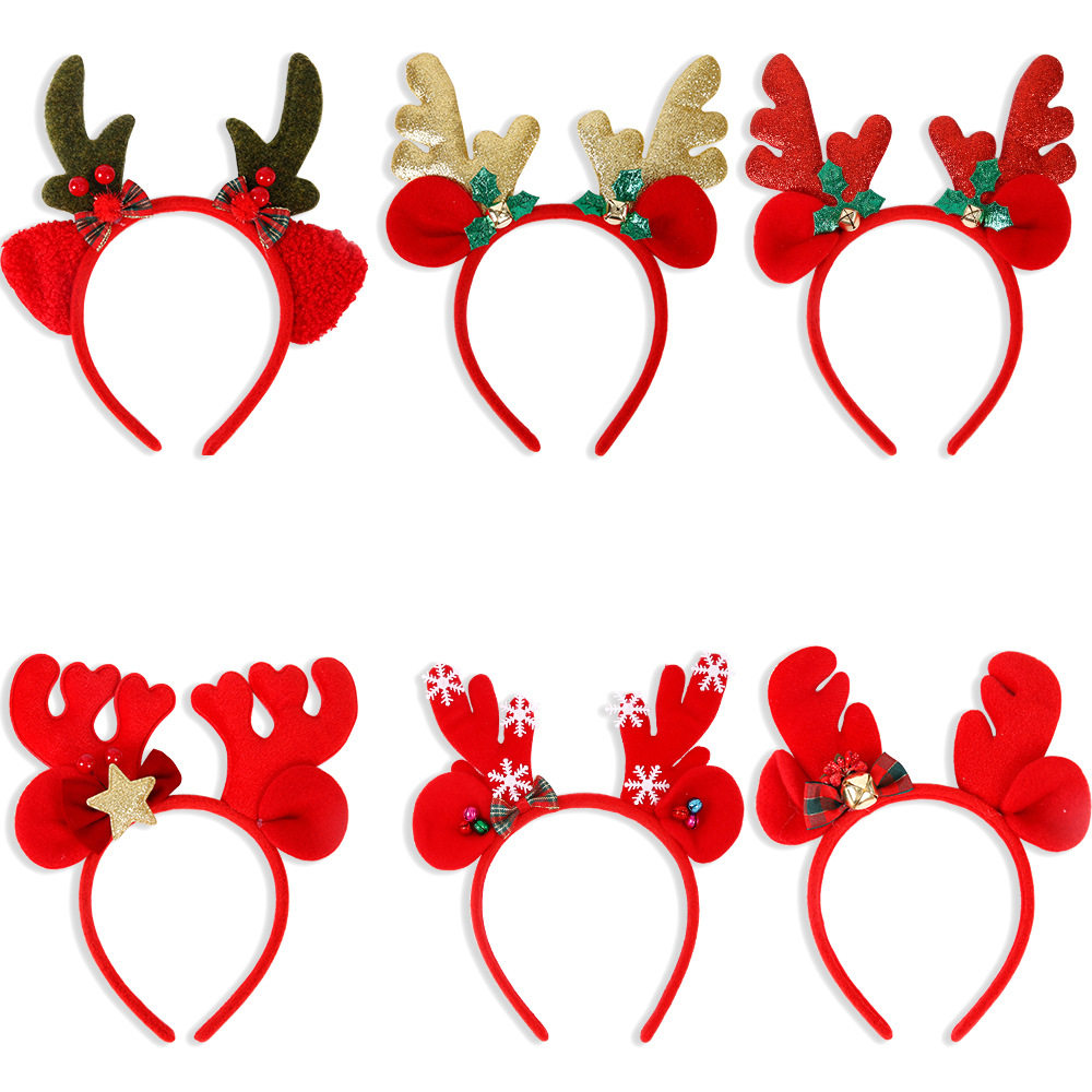 Christmas Antlers Hair Hoops Adult Hair Clips headband girl