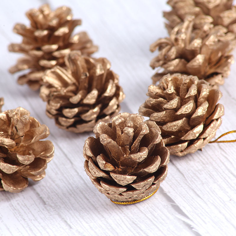 Christmas party decorations Xmas dried flowers pinecone 松果