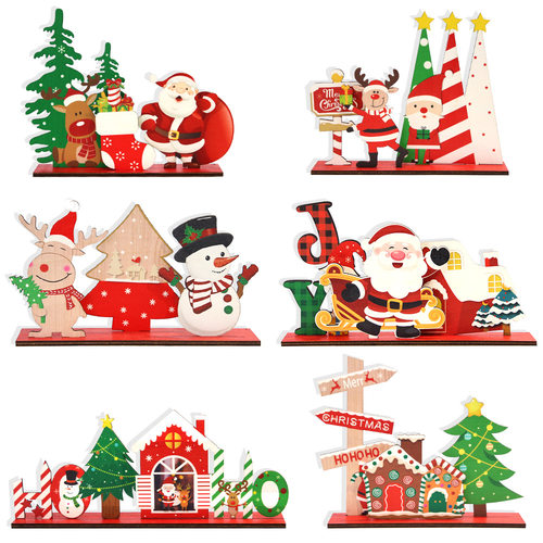 Christmas decorations wooden sleigh home ornaments 圣诞雪橇