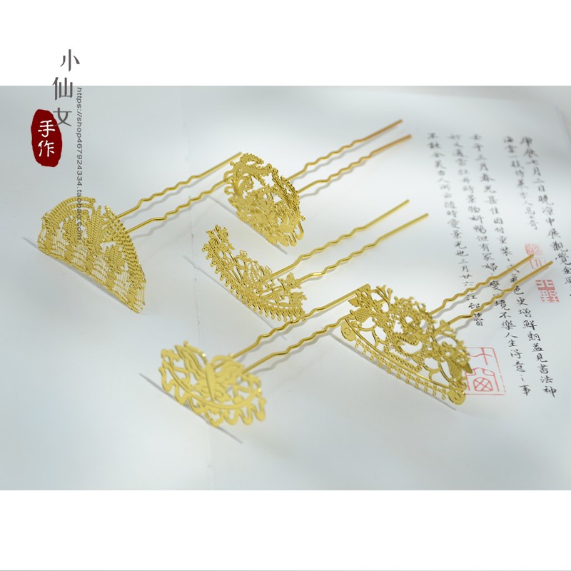 小仙女3分娃唐风发簪男娃发冠