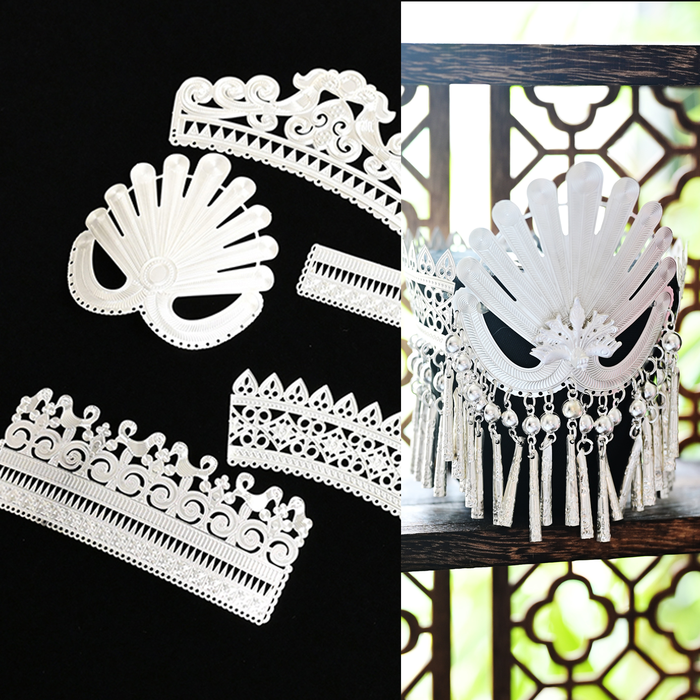 diy彝族黑帽银饰非遗冰箱贴