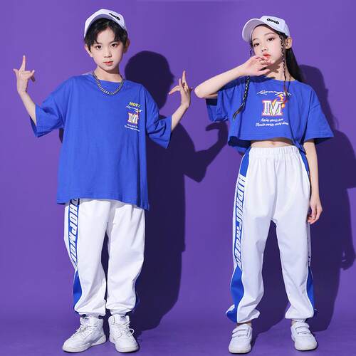 儿童啦啦队演出服街舞爵士舞服装