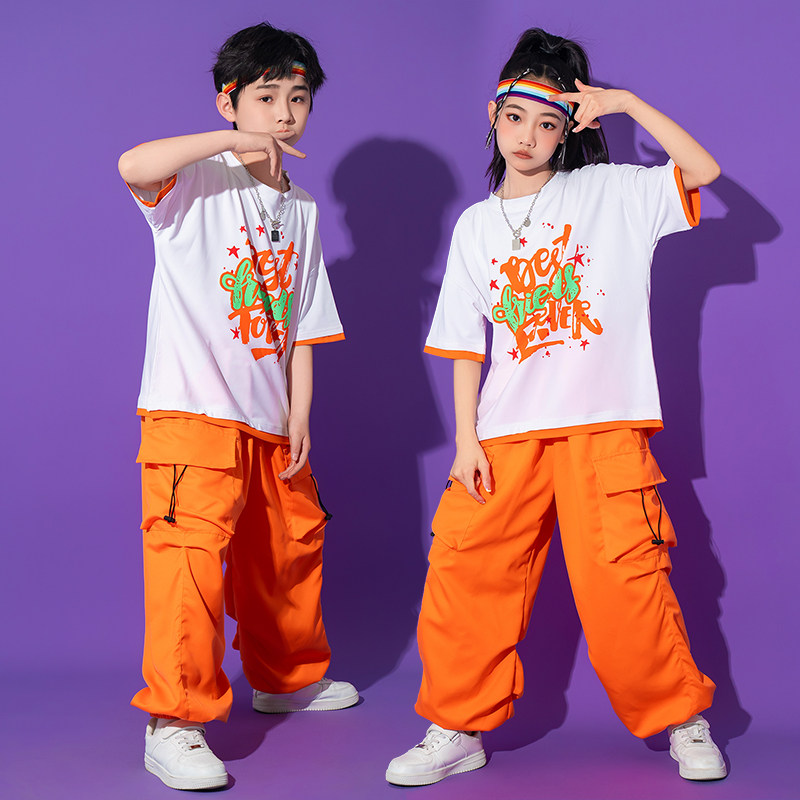 街舞儿童潮服嘻哈少儿hiphop爵士舞工装裤六一表演学生运动会套装,童装/婴儿装/亲子装,儿童演出服,淘宝优惠券,粉丝福利购,淘宝优惠卷
