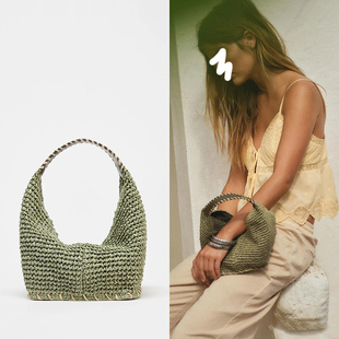 小众设计2025春夏新款 潮 编织包草编包手机包单肩斜挎包包女包个性