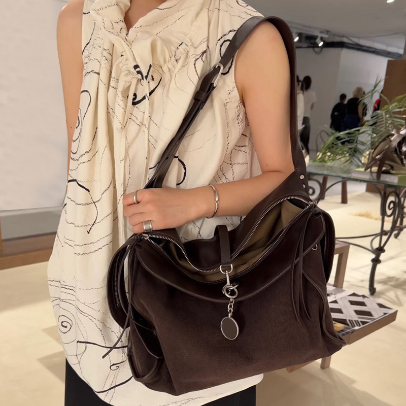 小众设计包包2025新款复古百搭磨砂麂皮绒单肩包大容量通勤腋下包,箱包皮具/热销女包/男包,通用款女包,淘宝优惠券,粉丝福利购,淘宝优惠卷