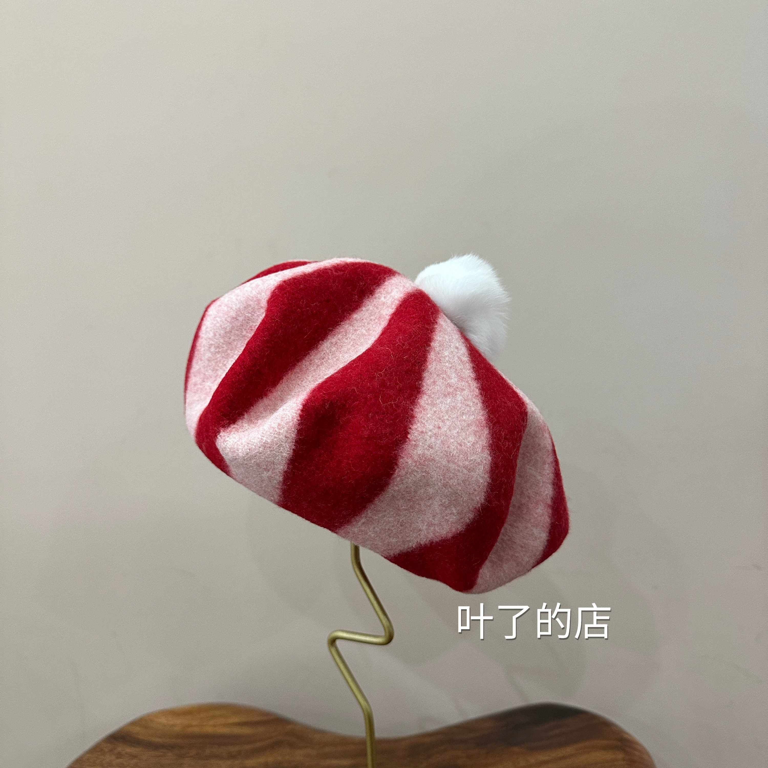 出口日单 儿童帽羊毛帽女童画家帽时尚秋冬毛线帽保暖贝雷帽