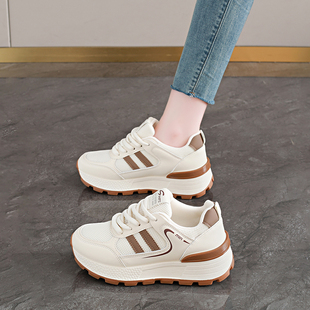 踩屎感女鞋2026新款厚底老爹鞋春季网面透气运动鞋女减震阿甘鞋子