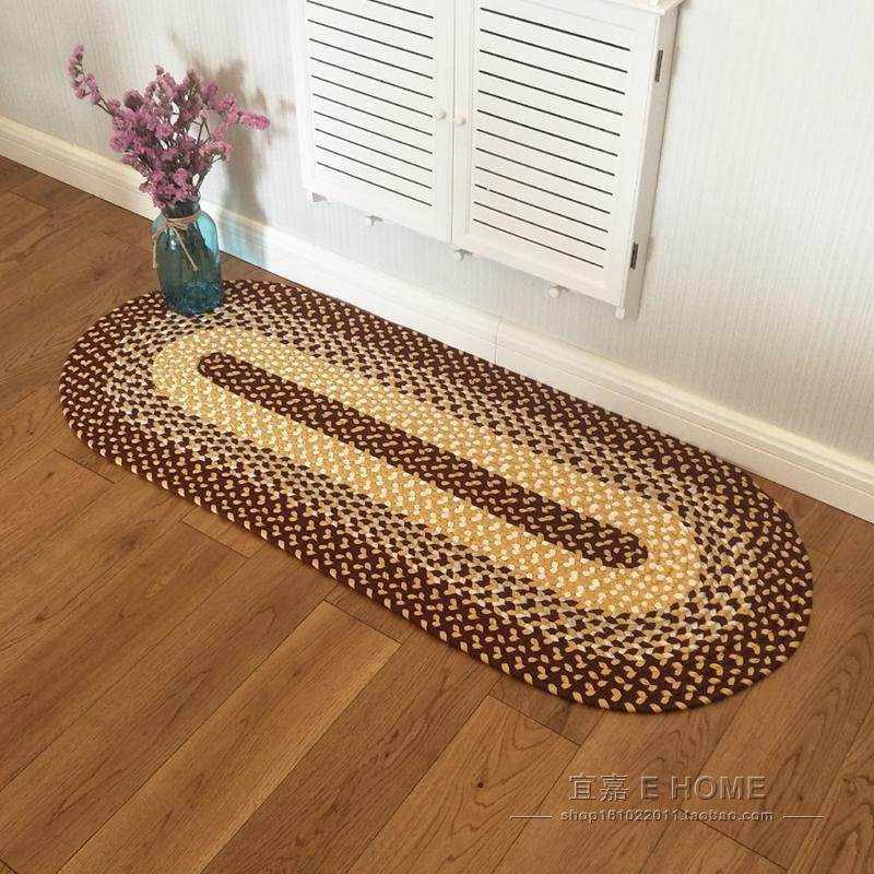 北欧简约复古美式乡村椭圆形地垫地毯垫脚垫门垫编织入户进门地垫在类目 居家布艺, 地垫中 - 来自Buy2taobao.com提供专业的淘宝代购服务