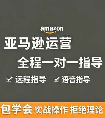 亚马逊运营指导，一对一陪跑，代开店注册入驻