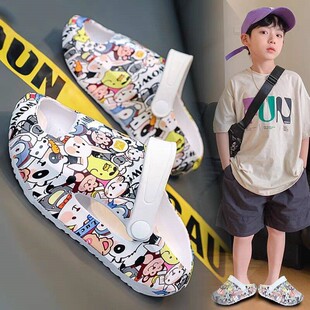 帮豋儿童拖鞋新款夏季外穿凉拖软底防滑男童洞洞鞋小男孩沙滩凉鞋