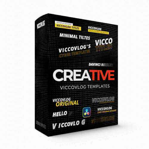 ViccoVlog 达芬奇创意标题模板 Creative Titles  时尚|简约|企业