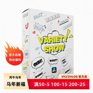 ViccoVlog 达芬奇原创 综艺花字模板 Variety Text Templates
