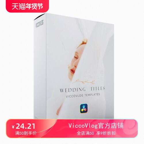 ViccoVlog 达芬奇原创 婚礼标题模板 Wedding Titles