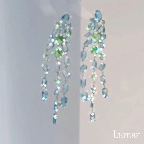 S925银超仙长款水滴锆石流苏耳环