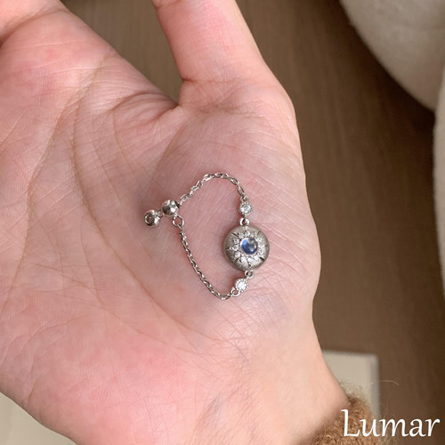 S925银蓝宝石拉丝闪钻戒指女2025