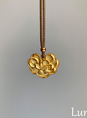 S925银新中式莲花吊坠项链女2025