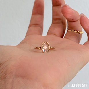 S925纯银爆闪白水晶花朵戒指女轻奢高级感气质食指戒小众设计尾戒