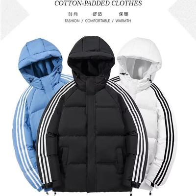 秋冬潮男士加绒加厚保暖棉服外套